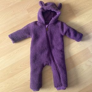 Like New Purple Fleece Winter Bunting Suit